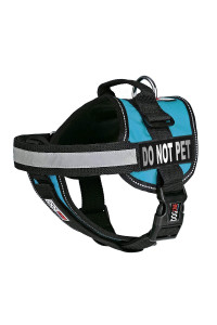 Dogline Unimax Multi-Purpose Vest Harness for Dogs and Removable Do Not Pet Patches Patches Teal X Large 36" - 46"