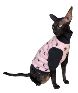Kotomoda Sphynx Cat's Winter Sweater Pink HappyPaws Naked Cat Hairless Cat Clothes (M)