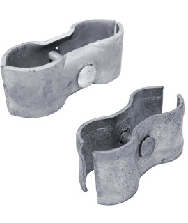 Chain Link Fence PANEL CLAMPS ~ KENNEL CLAMPS: Qty 8 sets for 1-5/8" chain link fence pipe panel frames. For Dog kennels / dog runs, or temporary chain link fence. Saddle clamps.