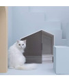 MUYIAO Hooded Cat Litter Pan/Clean Step Litter House (Cat Litter)
