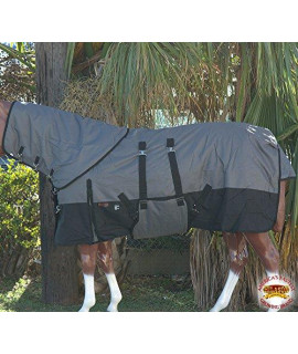 HILASON 84 in 1200D Waterproof Winter Horse Blanket Neckcover Belly Wrap