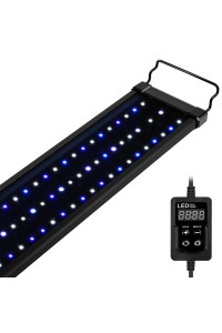 Nicrew Saltwater Aquarium Light Marine Led Fish Tank Light For Coral Reef Tanks 2-Channel Timer Included 30 To 36-Inch 32-Watt