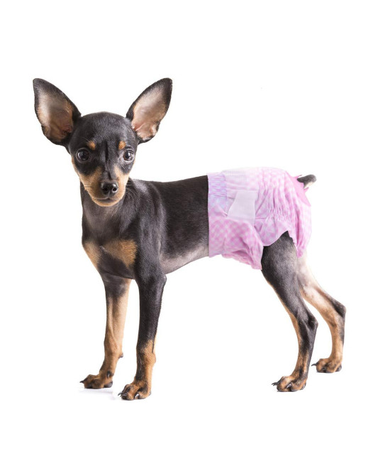 Pet Soft Dog Diapers Female - Disposable Dog Diapers, Cat Diapers for Female Cats, Puppy Diapers with Adjustable Foam Tail Hole 36pcs (L,Pink)