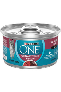 Purina ONE Urinary Tract Health, Natural Pate Wet Cat Food, Urinary Tract Health Beef & Liver Recipe, 3 OZ