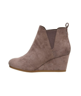 Dunes Womens Zoey wedge bootie Wide Width available, TAUPE, 10