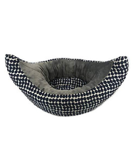 Luxury Cat Bed, Small Dog Bed, Unique Shape, Grey, High Sides for Added Security and Comfort, Plush, Comfortable, and Stylish, Machine Washable, Anti-Slip Bottom, Removable Pillow