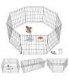 HomGarden Protable Pet Playpen 8 Panels Indoor Outdoor Metal Folding Animal Exercise Pen Dog Fence