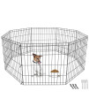 HomGarden Protable Pet Playpen 8 Panels Indoor Outdoor Metal Folding Animal Exercise Pen Dog Fence