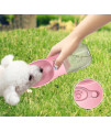 M&MKPET Dog Water Bottle for Walking Portable Dog Water Dispenser Pet Travel Drink Cup with Bowl -Food Grade Silicone| BPA Free | Pink