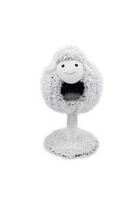 Wind Cat Climbing Frame, Lamb Shape Delicate Plush Tree, Outer Velvet Fabric, Withstand-Voltage Scratch-Resistant Anti-Dumping Skin-Friendly Prevent Allergy