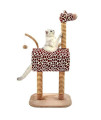 Giraffe Cat Climbing Frame, Skin Friendly Fabric, Natural Cotton And Linen Weaving, Safe Environmentally Friendly Scratch Resistant Anti-Dumping No Irritatin