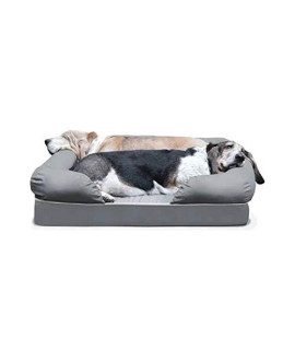 Zen Orthopedic Dog Bed Grey Small/Medium 25"x20"x5.5" Premium Memory Foam Pain Relief Arthritis Hip & Elbow Dysplasia Post Surgery Waterproof Washable Cover (Small/Medium) Weighs 5.73lbs