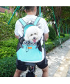 Cinf Backpack Adjustable Pet Front Cat Dog Carrier Bag Easy-Fit Traveling Hiking Camping Puppies Outdoor Use Blue