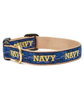 Up Country Navy Dog Collar (Medium 12-18? Narrow 5/8?)
