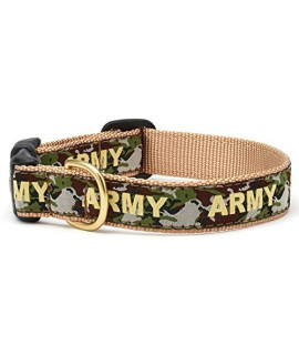Up Country Army Dog Collar (Small 9-15? Narrow 5/8?)