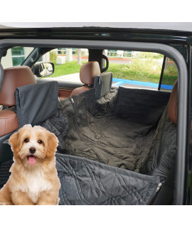 Formosa Covers PAWPALS Dog Car Seat Cover Hammock for Pets Water Repellent Mesh Window Nonslip Durable Anti-Scratch Pet Back Seat Covers for Cars Trucks and SUVs