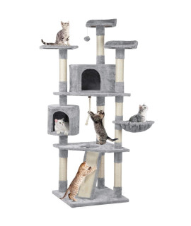 Yaheetech 79 Inches Multi-Level Cat Tree Condo With Scratching Post Pet Stand Play House Furniture Kitten Kitty Activity Tower