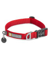 RUFFWEAR, Front Range Dog Collar, Durable and Comfortable Collar for Everyday Use, Red Sumac, 11-14