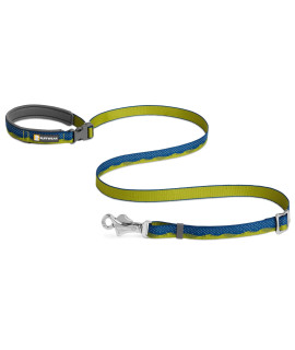 RUFFWEAR, crag Dog Leash (Previously The Slackline Leash), Hand-Held or Waist-Worn Reflective and Adjustable Lead, green Hills