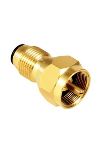 Hooshing Propane Refill Adapter Universal for Disposable Small Propane Bottle Solid Brass Propane Tank Atapter Lp gas 1 LB cylinder coupler Quick connect Attachment