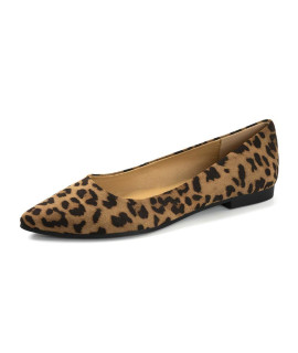 FUNKYMONKEY Womens classic Ballet Flats casual comfort Slip On Flats Shoes (11 M US, Leopard)