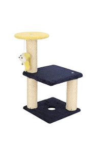 3-Layer Cat Tree with Scratching Post, Cat Climbing Tree Scratching Post Board and Hanging Toy, Cat Activity Trees, Pet Activity Center, Cat Supplies