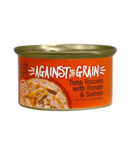 Against The Grain Farmers Market Grain Free Tuna Toscano With Salmon & Tomato Canned Cat Food, 2.8 oz, Case of 24