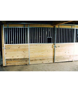 Country Manufacturing 10 ft Galvanized Horse Stall Front Kit with Feed Opening