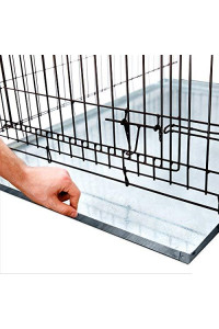 KOPEKS - Heavy Duty Multipurpose Replacement Metal Tray - Galvanized - Rust & Crack Proof - Several for Pet Crates, Grease Trap and Others (52 x 33 Inches, Metal Tray) (KPS-1120)