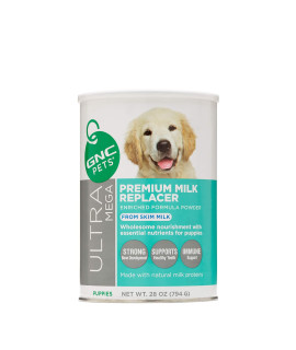 GNC Pets Premium Milk Replacer formula Powder for Puppies, 28 Ounces | Puppy formula Milk Replacement Made With Natural Milk Proteins for Strength and Growth, Skim Milk