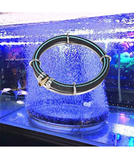 Yutiny Aquarium Air Bubble Diffuser Ring Round Fish Pond Oxygenation Aerator Aquarium Air Stone Disc Fish Tank Bubble Generator Aquarium Bubble Stone (Dia 25cm)