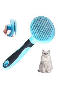 cat Brush, Soft Dog grooming Tool Brush for Dogs and cats, Removes Loose Undercoat, Mats Tangled Hair Slicker Brush for Pet Massage-Self cleaning
