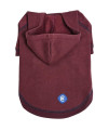 Blueberry Pet Essentials Soft Comfy Better Basic Cotton Blend Dog Hoodie Sweatshirt In Burgundy Red, Back Length 26, Pack Of 1 Jacket For Dogs