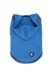Blueberry Pet Essentials Soft Comfy Better Basic Cotton Blend Dog Hoodie Sweatshirt In Alaskan Blue, Back Length 22, Pack Of 1 Jacket For Dogs