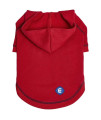 Blueberry Pet Essentials Soft Comfy Better Basic Cotton Blend Dog Hoodie Sweatshirt In Red, Back Length 22, Pack Of 1 Jacket For Dogs
