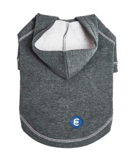 Blueberry Pet Essentials Soft Comfy Better Basic Cotton Blend Dog Hoodie Sweatshirt In Charcoal Grey, Back Length 10, Pack Of 1 Jacket For Dogs