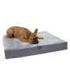 SportPet Designs Deluxe Dog Mattress, Water-Resistant Liner Pet Bed, Reversible, Top Memory Foam - Medium, Gray (CM-10059-CS01)