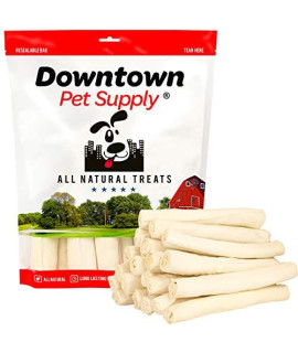 Downtown Pet Supply All Natural Bulk Rawhide Retriever Rolls Chew Treats, Long Lasting, Large Thick Cut Beef Rawhide (9-10" inches, 20 Pack)