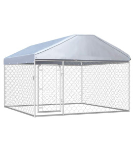 Vidaxl Outdoor Dog Kennel With Roof 78.7X78.7X53.1