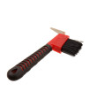 Horse Hoof Pick Brush with Soft Touch Rubber Handle (RED)
