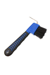 Horse Hoof Pick Brush with Soft Touch Rubber Handle (ROYAL BLUE)