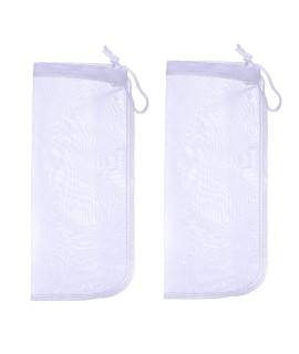 ALEgI Media Filter Bag Aquarium Extra Fine,Reusable 180 Micron Drawstring Mesh Filter Bags for Very Fine Resins Filter (1039 (6 Pack))