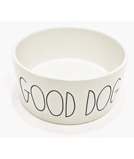 Rae Dunn Magenta Ceramic Extra Large (8" Diameter) Dog Bowl | Good Dog
