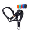 Wintchuk Dog Head Collar, Head Collar With Reflective Strap To Stop Pulling For Small Medium And Large Dogs, Adjustable (M, Black)