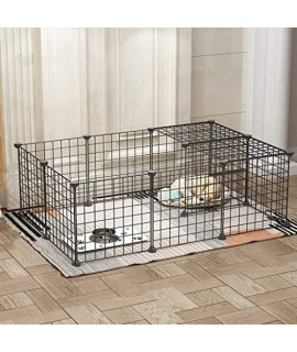 FeiFei66 16 Panels Pet Fence Metal Pet Playpen Dog Kennel Pets Fence Exercise Cage Pet Cat Cage Playpen