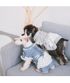Touchdog 'I love Poochi' Classical Fashion Plaid Dog Dress, X-Small, Blue