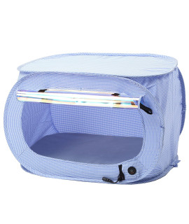 Pet Life ? 'Enterlude' Wired Pet Crate with Electronic Heating Pet Mat - Light and Collapsible Pet Tent with a Pet Heating Pad - Pet Bed Features a Removable and Machine Washable Heated Dog Mat Cover