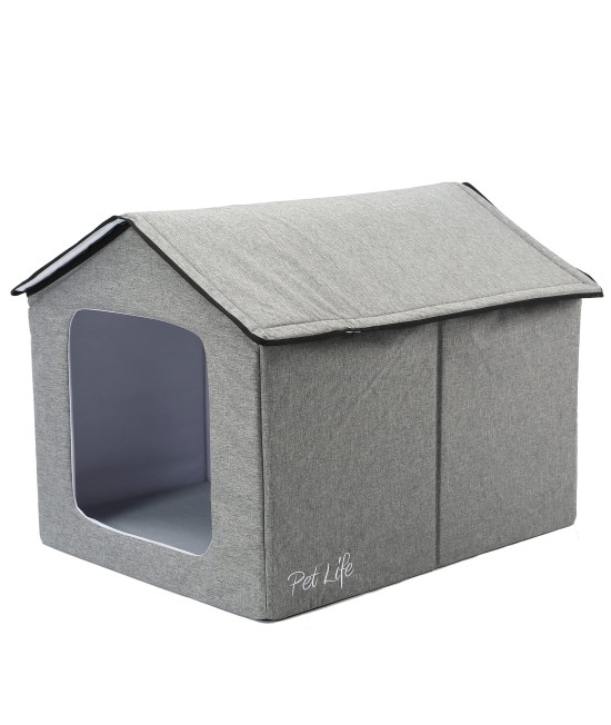 Pet Life 'Hush Puppy' Electric Heating and Cooling Smart Cat and Dog House - Heated Dog Pad or Pet Mat with a Built-in Powered Cooling Fan - Features Smart Touch Control, Folds for Easy Travel