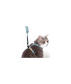Touchcat 'Radi-Claw' Durable Cable Cat Harness and Leash Combo, Medium, Dark Grey