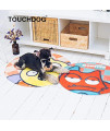 Touchdog ? Cartoon Three-Eyed Monster Cat and Dog Mat - Rounded Dog Bed for Both Indoor and Outdoor use - Pet Mat Features Quick-Drying Technology Looks Fun and Decorative for Any Home